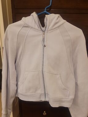 lululemon Lavendar Scuba Oversized Full  zip-up hoodie- Womens XS/S
